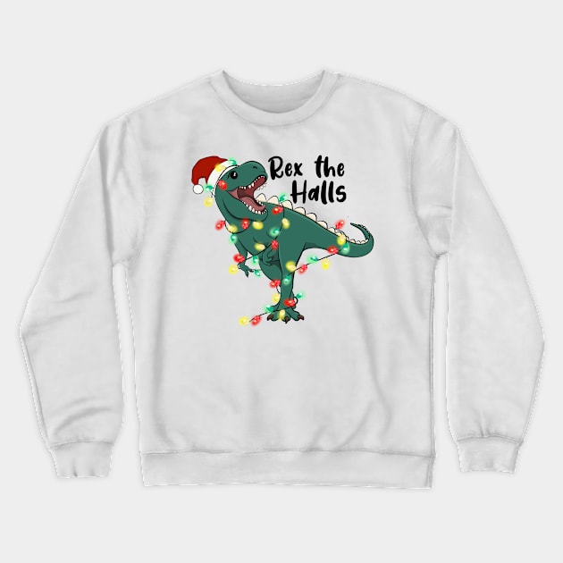 Tree Rex Christmas Xmas Dinosaur Crewneck Sweatshirt by MZeeDesigns